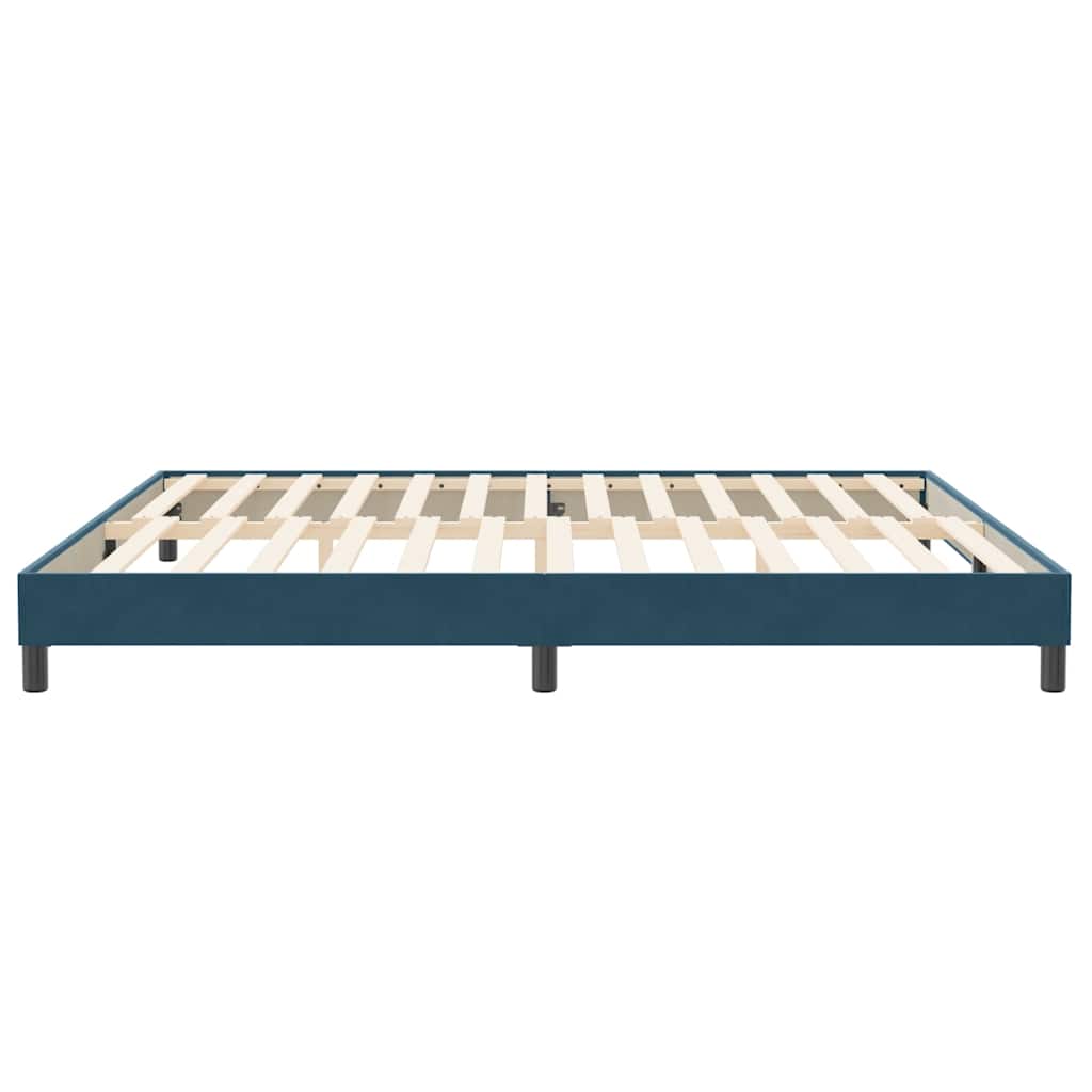 vidaXL Rama łóżka bez materaca Ciemnoniebieska 200x220 cm Aksamit