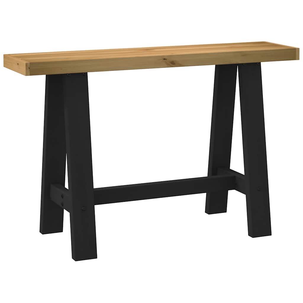 vidaXL Stolik konsolowy, NOAIN, 120x30x75 cm, lite drewno sosnowe