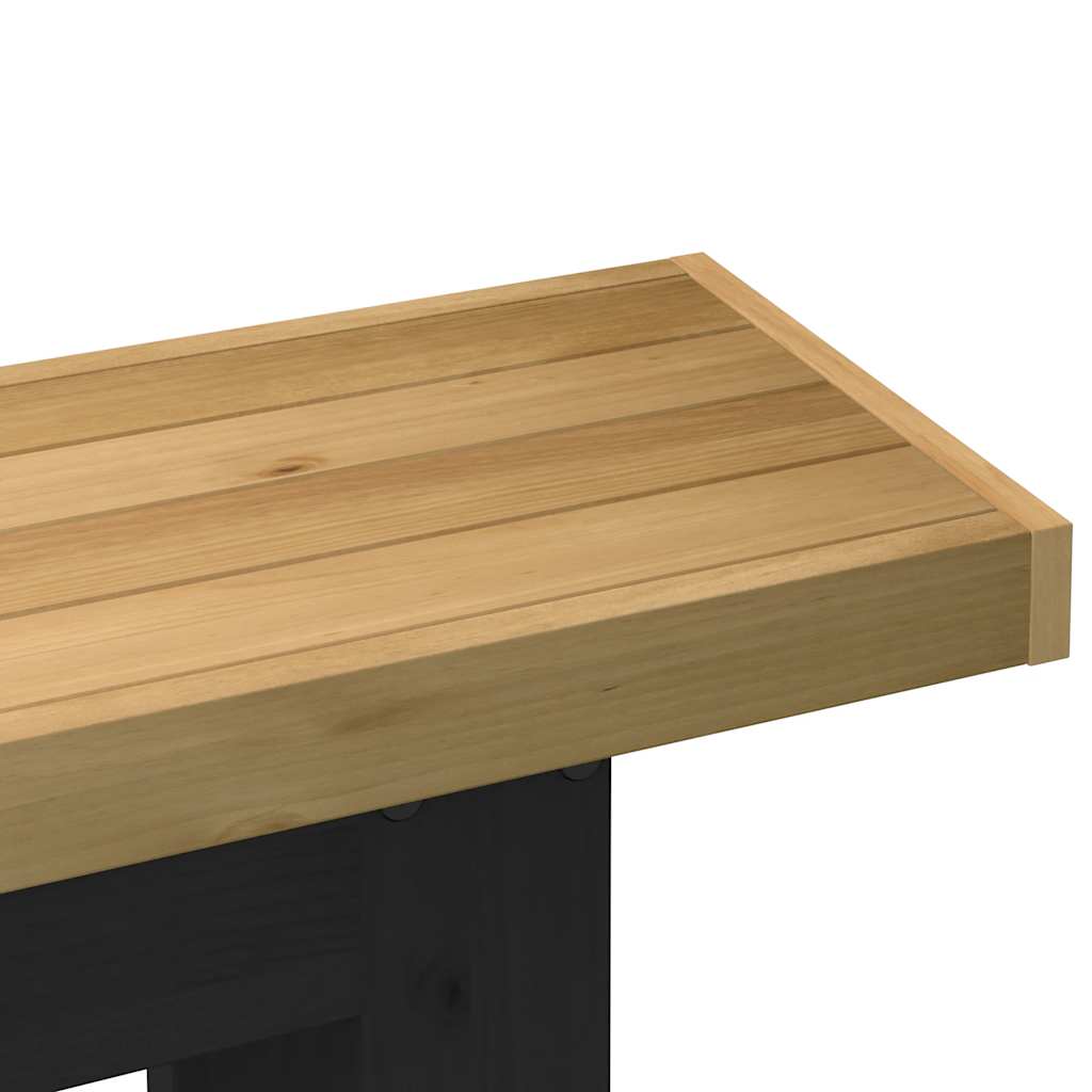 vidaXL Stolik konsolowy, NOAIN, 120x30x75 cm, lite drewno sosnowe