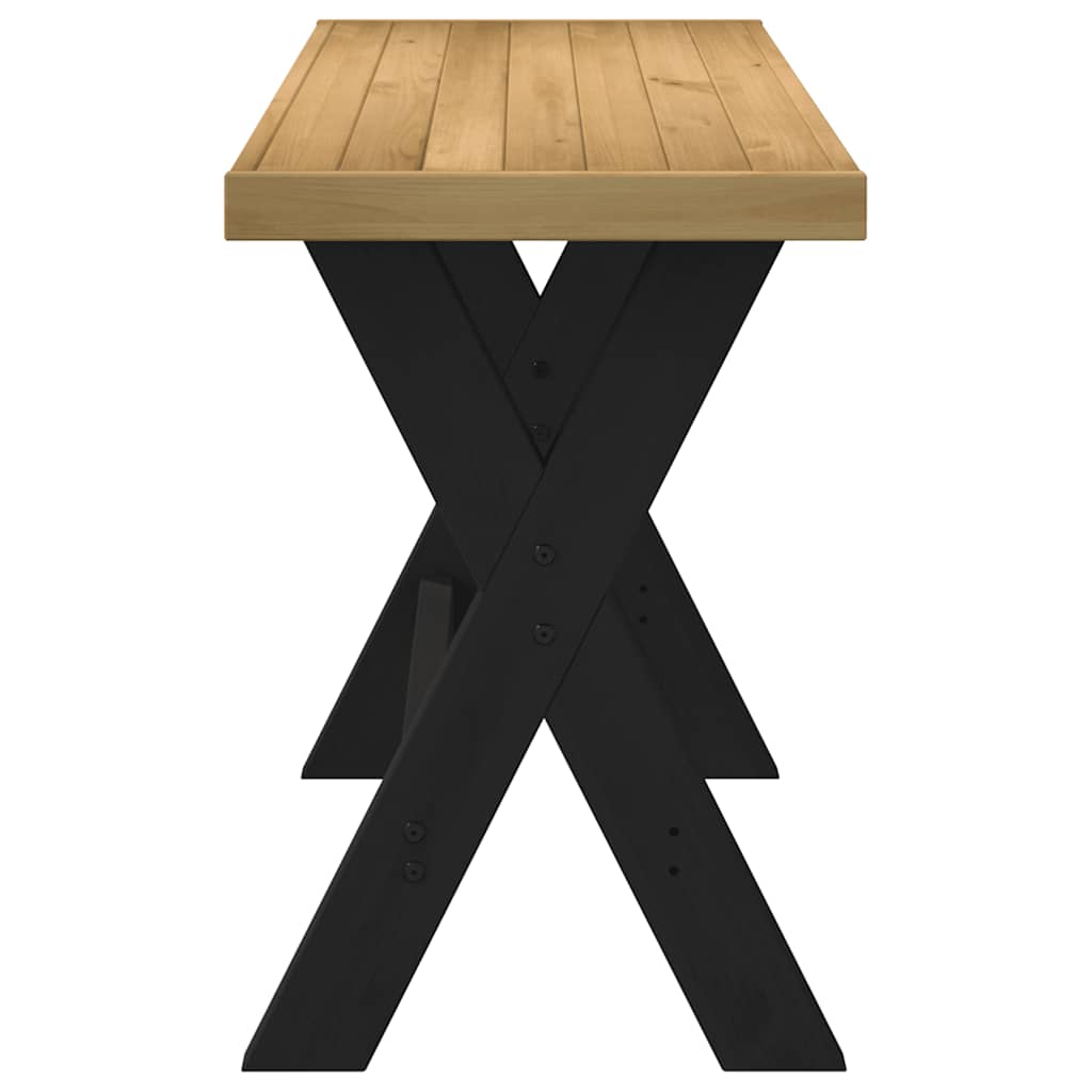 vidaXL Biurko, NOAIN, 120x50x75 cm, lite drewno sosnowe