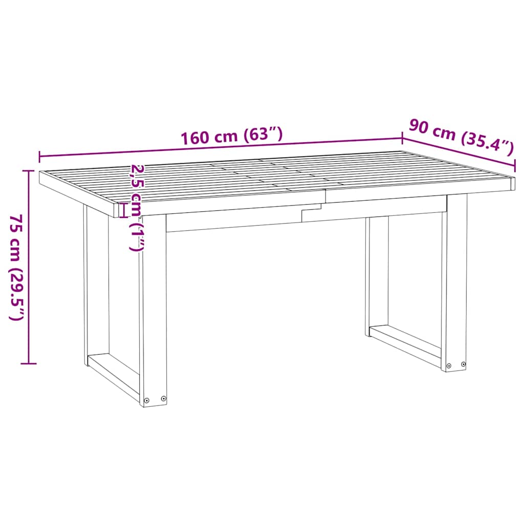 vidaXL Stół jadalny, NOAIN, 160x90x75 cm, lite drewno sosnowe
