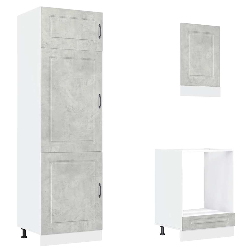 vidaXL Zestaw szafek kuchennych, Kalmar, 7-częściowy, szarość betonu