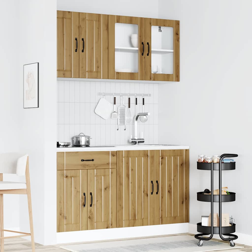 vidaXL Zestaw szafek kuchennych, Kalmar, 4-częściowy, dąb artisan