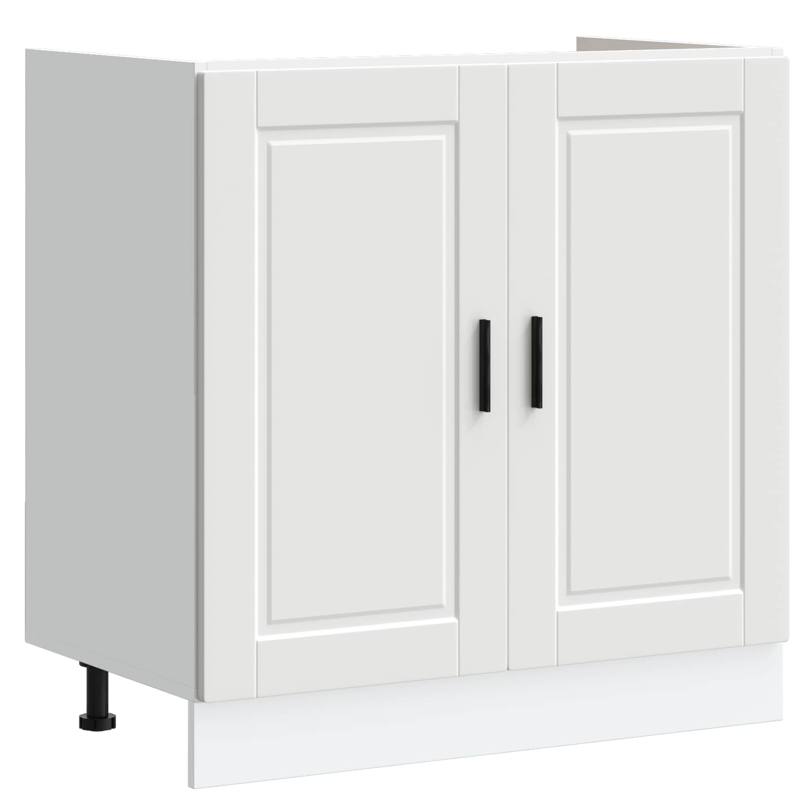 vidaXL Szafka pod zlew Porto 2 pcs Biały Materiał drewnopochodny
