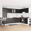 vidaXL Szafka pod zlew Porto 2 pcs Czarny Materiał drewnopochodny
