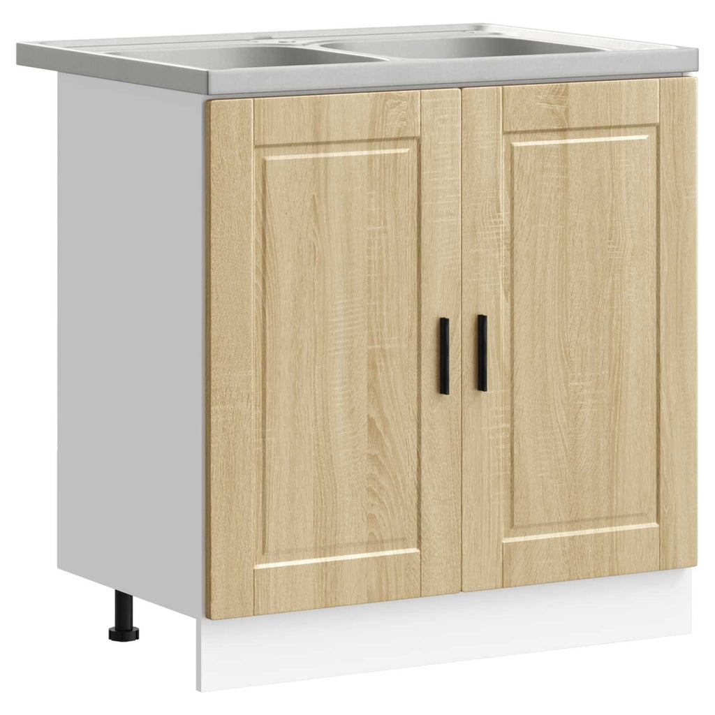 vidaXL Szafka pod zlew Porto 2 pcs Brązowy Materiał drewnopochodny