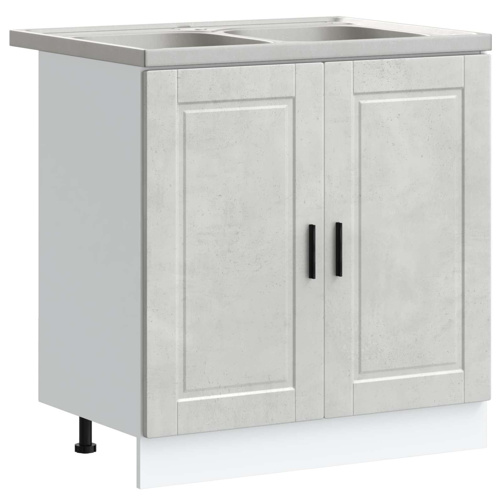 vidaXL Szafka pod zlew Porto 2 pcs Szary Materiał drewnopochodny