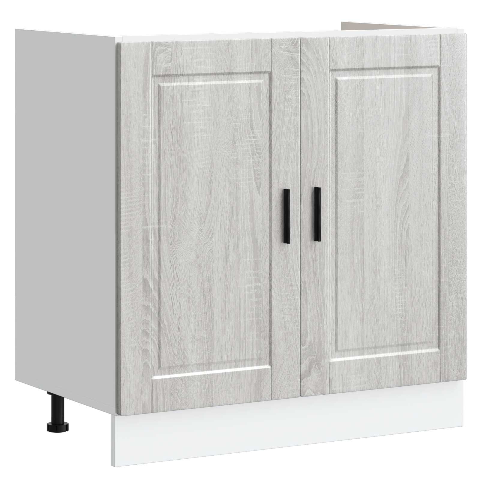 vidaXL Szafka pod zlew Porto 2 pcs Szary Materiał drewnopochodny
