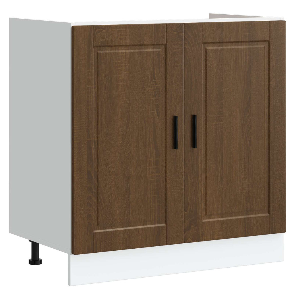 vidaXL Szafka pod zlew Porto 2 pcs Brązowy Materiał drewnopochodny