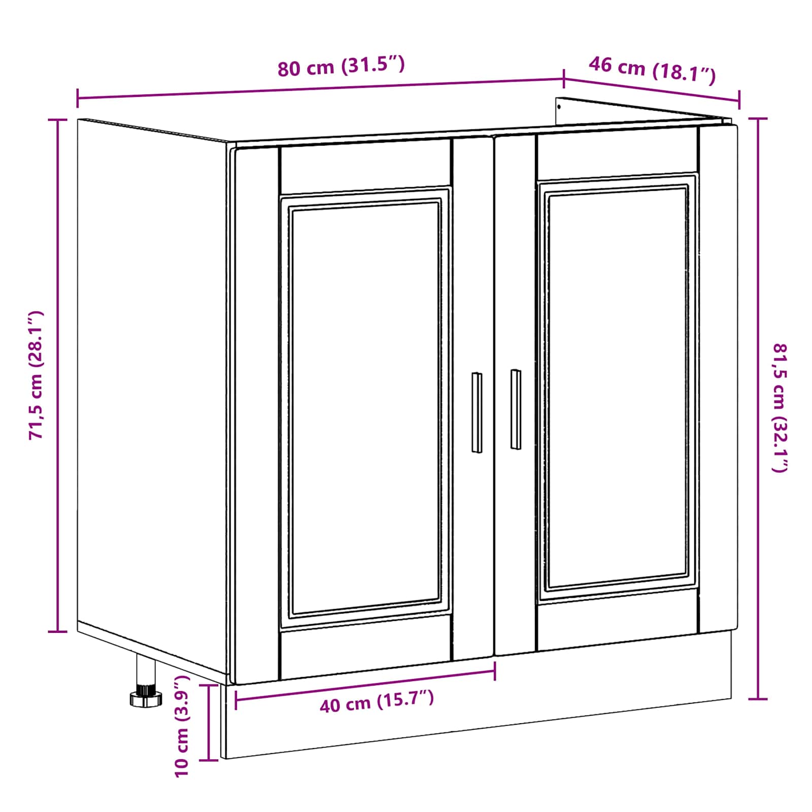 vidaXL Szafka pod zlew Porto 2 pcs Brązowy Materiał drewnopochodny