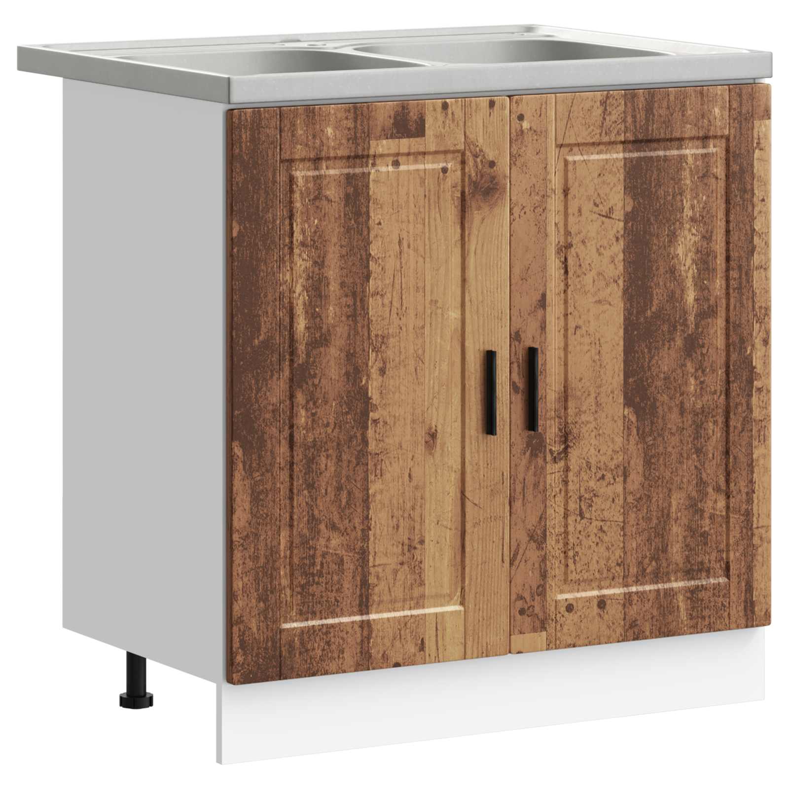 vidaXL Szafka pod zlew Porto 2 pcs Brązowy Materiał drewnopochodny