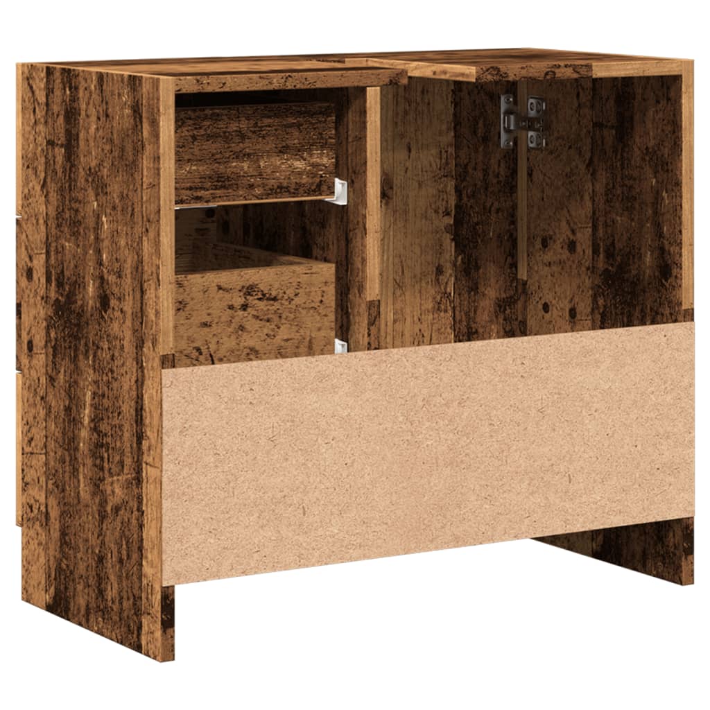 vidaXL Szafka pod umywalkę, stare drewno, 63x30x54 cm