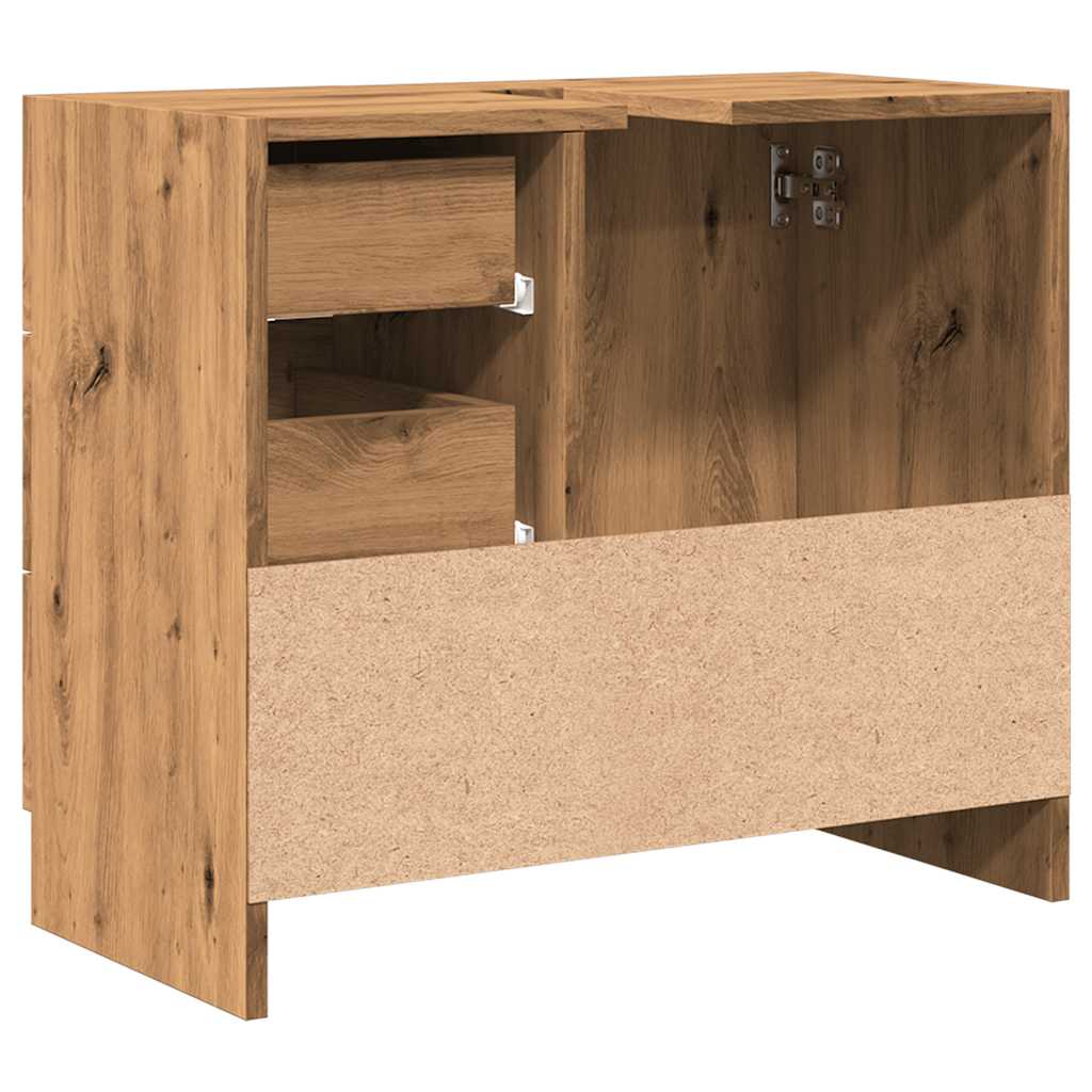 vidaXL Szafka pod umywalkę, dąb artisian, 63x30x54 cm