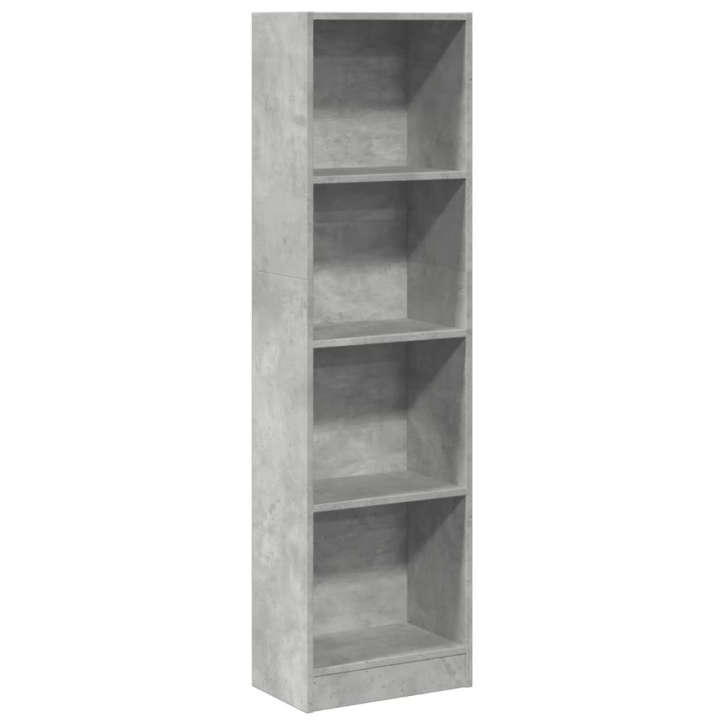 vidaXL Regał, szarość betonu, 40x24x143 cm, materiał drewnopochodny