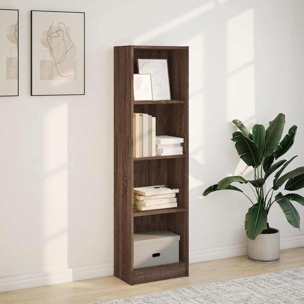 vidaXL Regał, brązowy dąb, 40x24x143 cm, materiał drewnopochodny