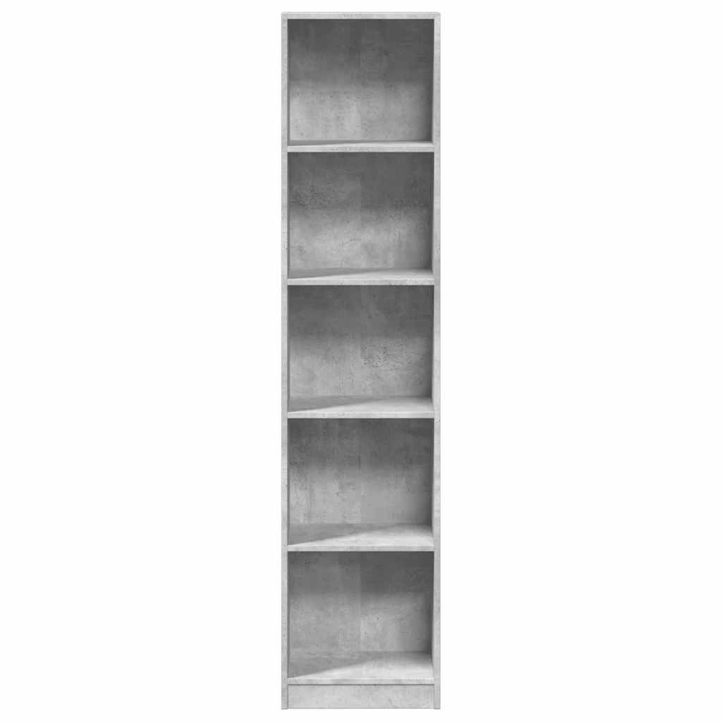 vidaXL Regał, szarość betonu, 40x24x176 cm, materiał drewnopochodny