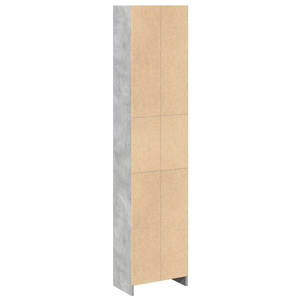 vidaXL Regał, szarość betonu, 40x24x176 cm, materiał drewnopochodny