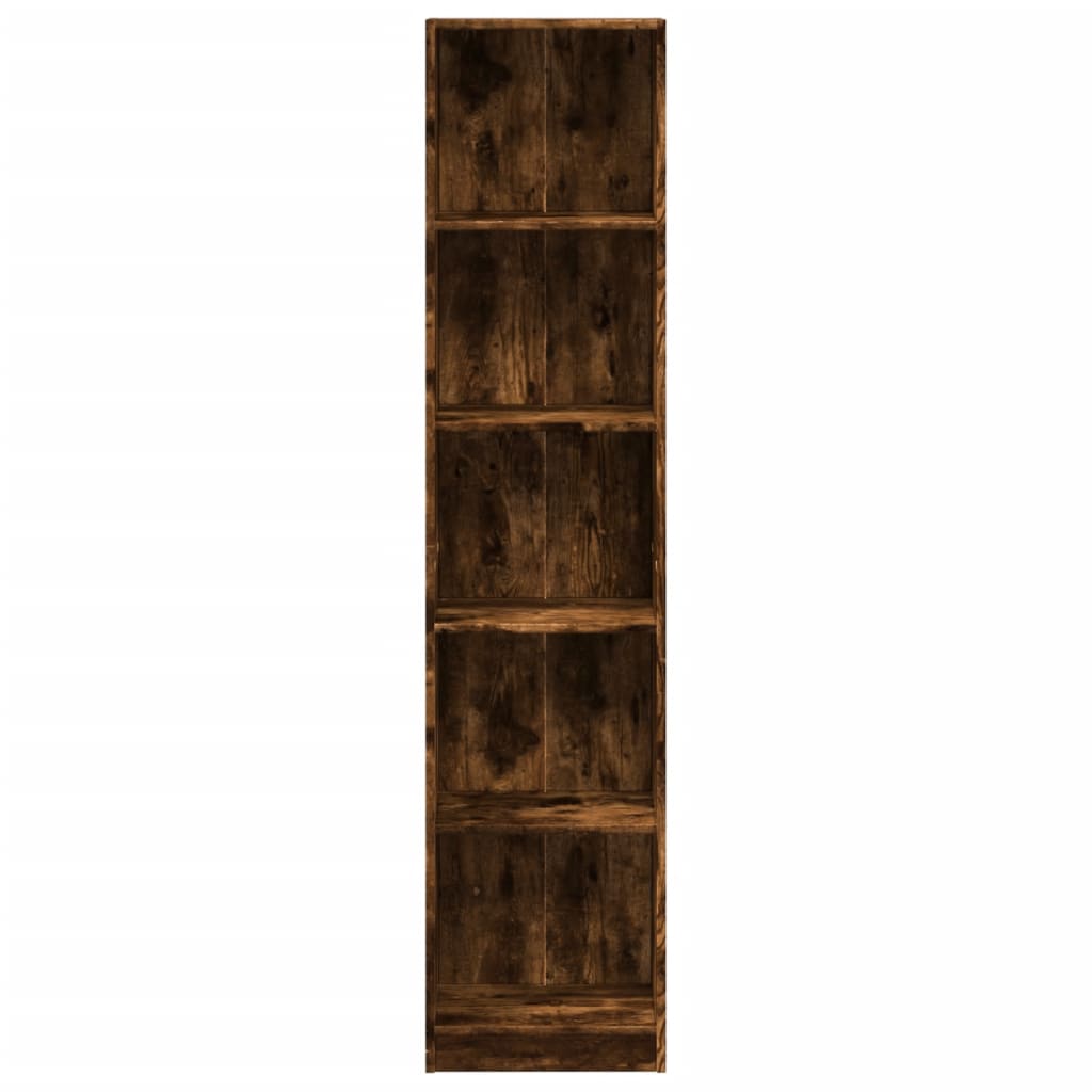 vidaXL Regał, przydymiony dąb, 40x24x176 cm, materiał drewnopochodny