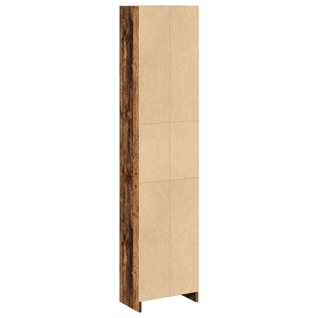 vidaXL Regał, stare drewno, 40x24x176 cm, materiał drewnopochodny