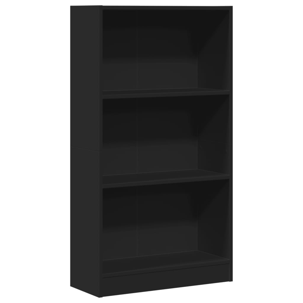 vidaXL Regał, czarny, 60x24x109 cm, materiał drewnopochodny