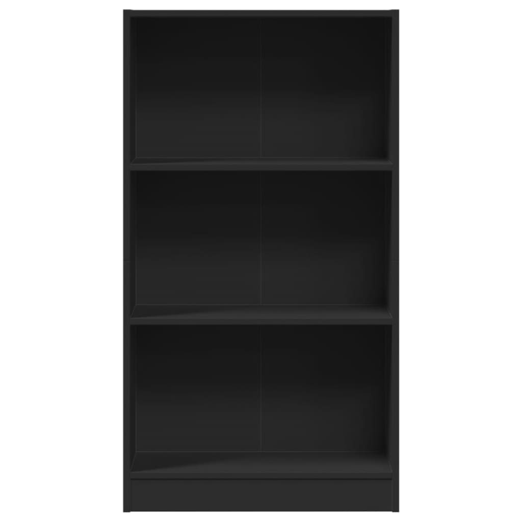 vidaXL Regał, czarny, 60x24x109 cm, materiał drewnopochodny