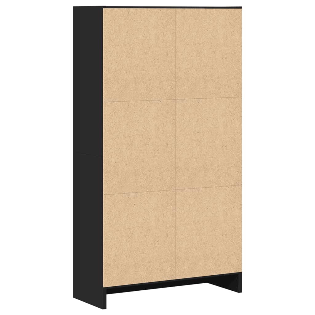 vidaXL Regał, czarny, 60x24x109 cm, materiał drewnopochodny