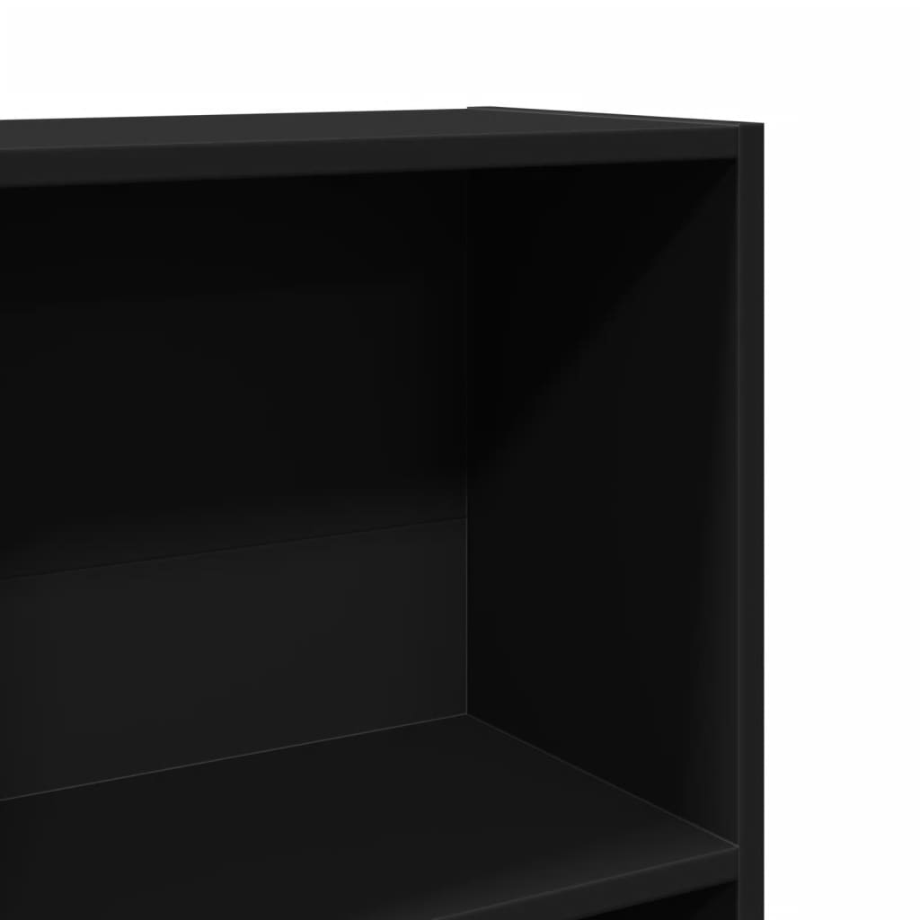 vidaXL Regał, czarny, 60x24x109 cm, materiał drewnopochodny