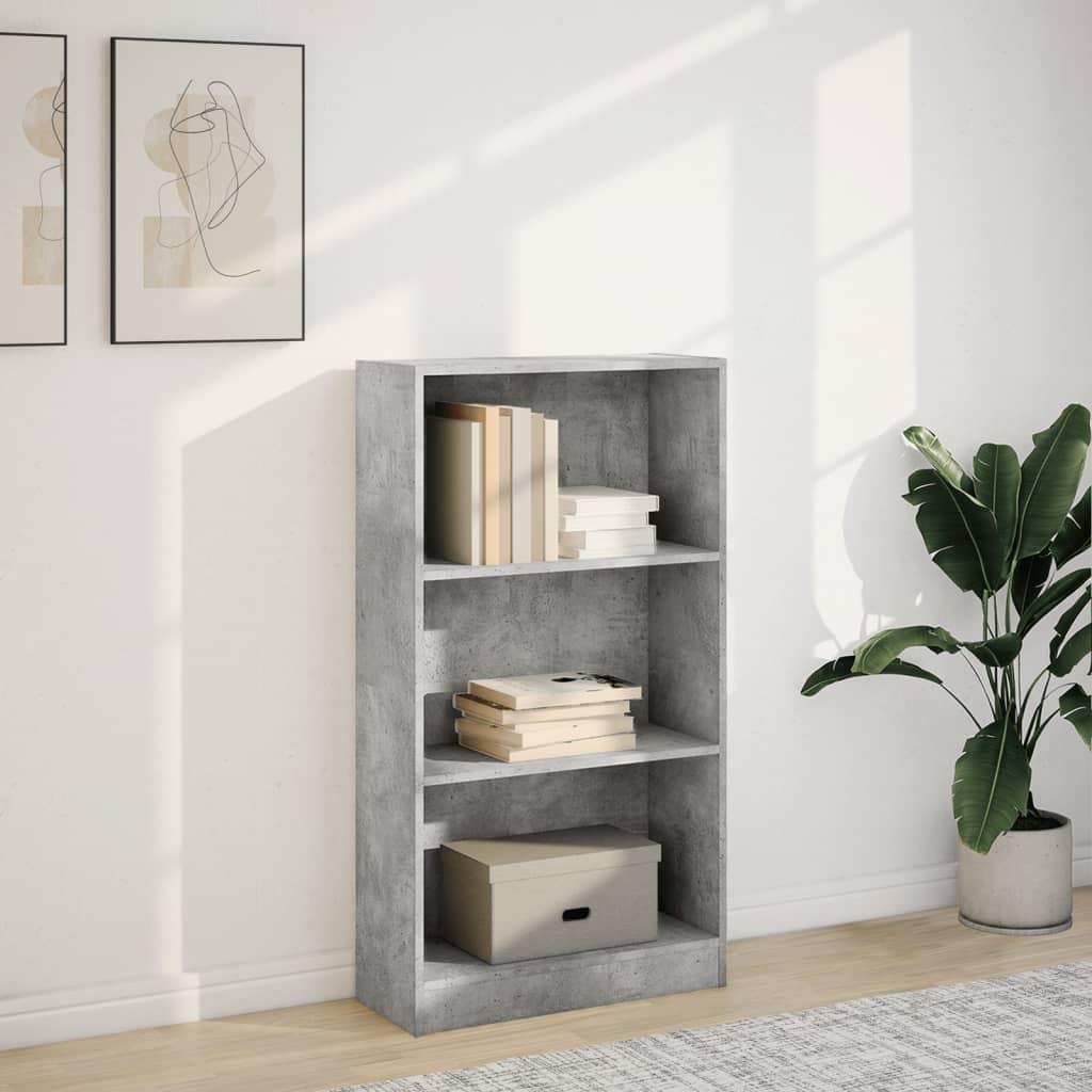 vidaXL Regał, szarość betonu, 60x24x109 cm, materiał drewnopochodny