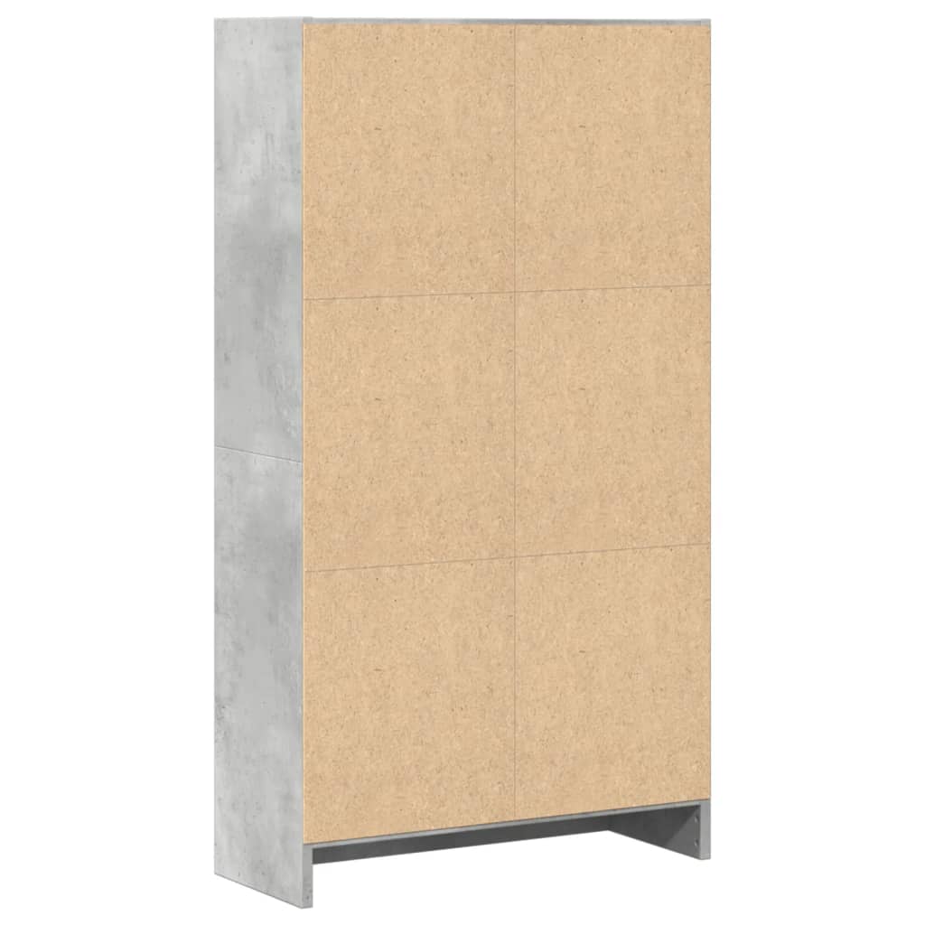 vidaXL Regał, szarość betonu, 60x24x109 cm, materiał drewnopochodny