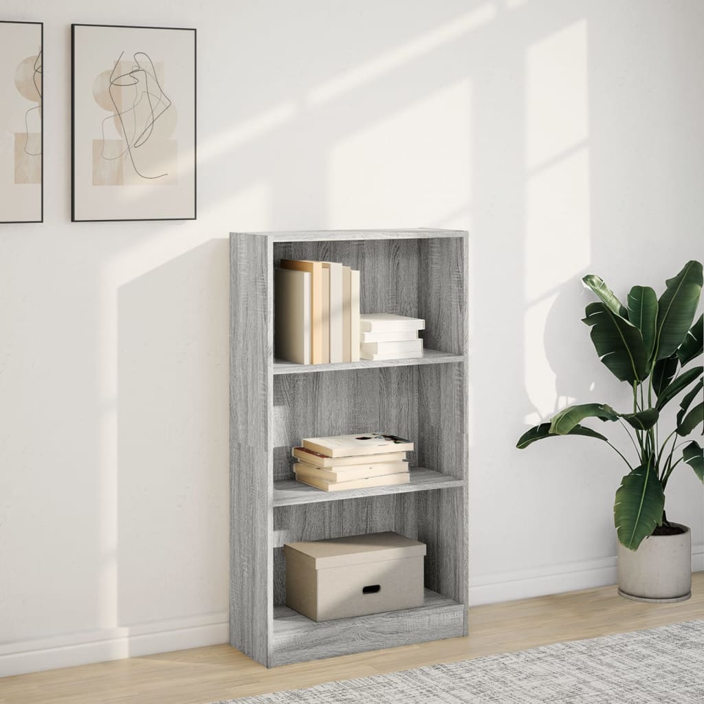 vidaXL Regał, szary dąb sonoma, 60x24x109 cm, materiał drewnopochodny