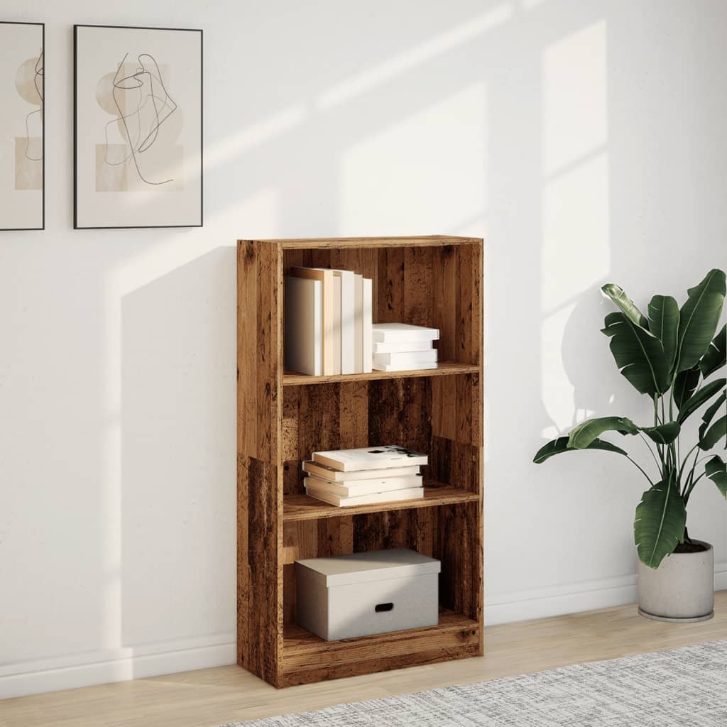 vidaXL Regał, stare drewno, 60x24x109 cm, materiał drewnopochodny