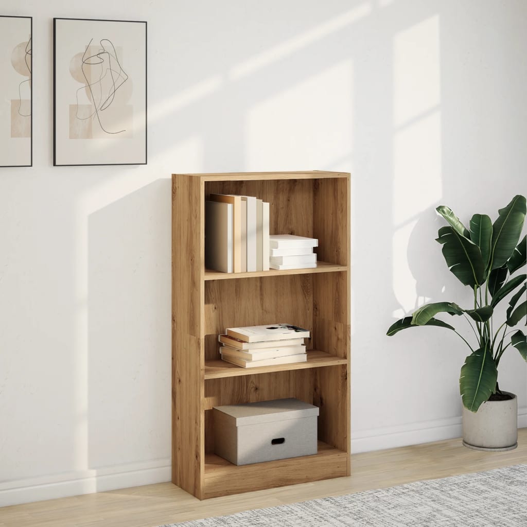 vidaXL Regał, dąb artisian, 60x24x109 cm, materiał drewnopochodny