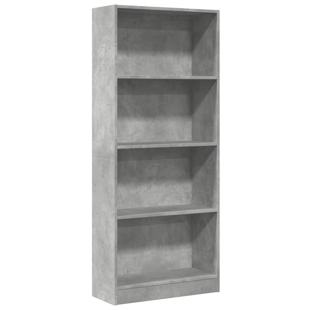 vidaXL Regał, szarość betonu, 60x24x143 cm, materiał drewnopochodny