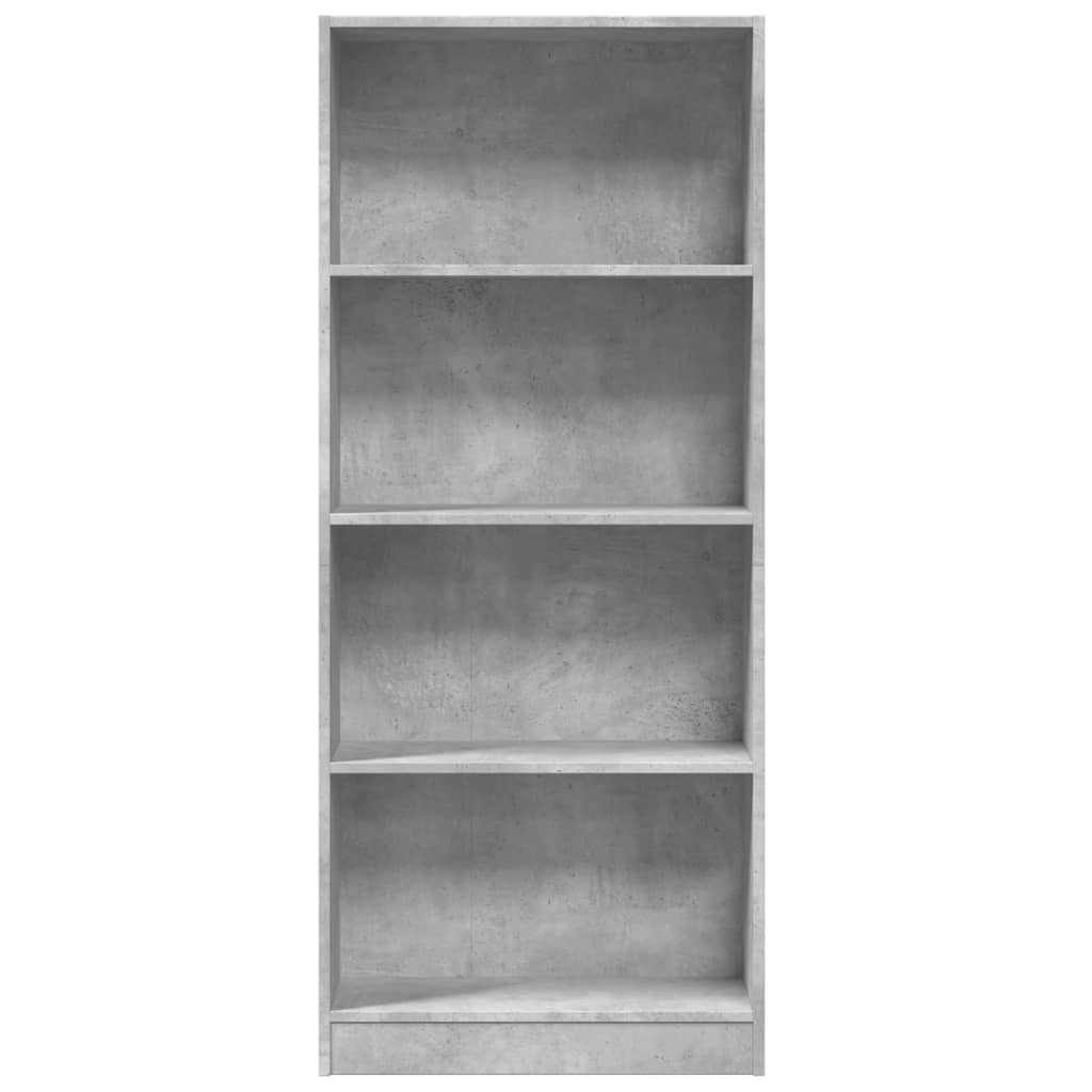 vidaXL Regał, szarość betonu, 60x24x143 cm, materiał drewnopochodny