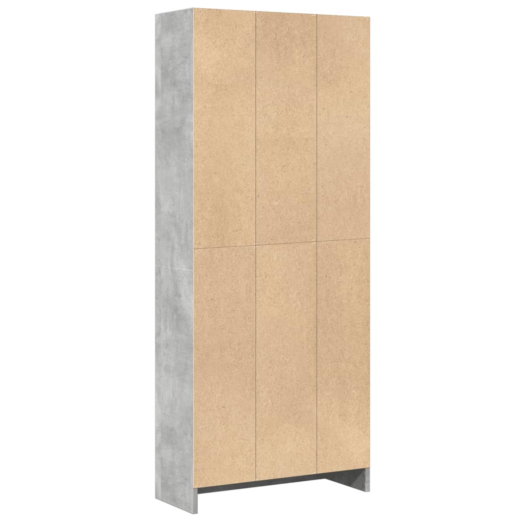 vidaXL Regał, szarość betonu, 60x24x143 cm, materiał drewnopochodny