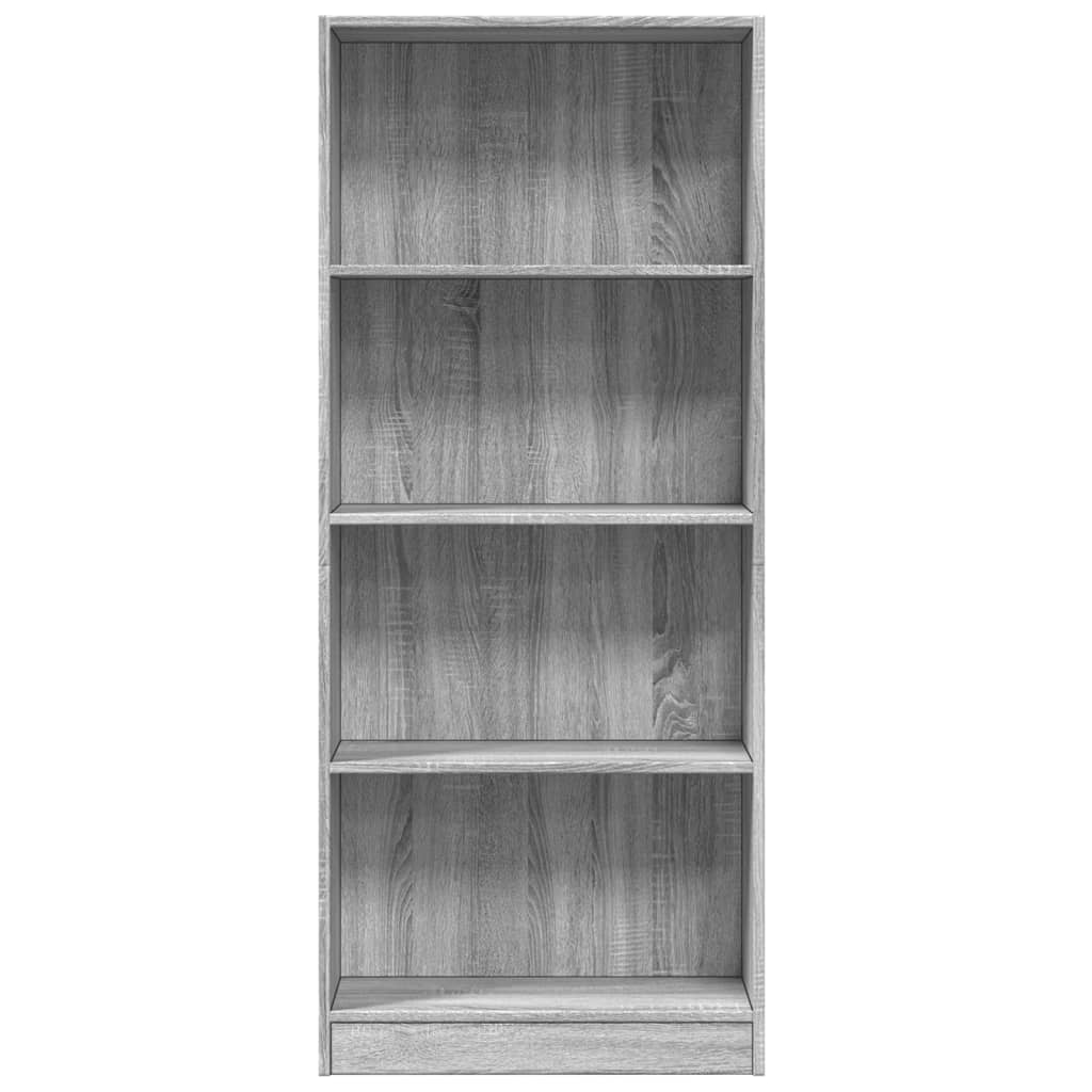 vidaXL Regał, szary dąb sonoma, 60x24x143 cm, materiał drewnopochodny