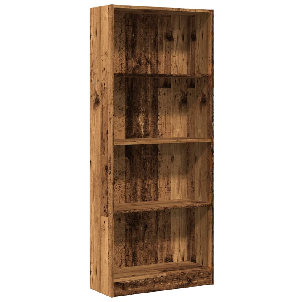 vidaXL Regał, stare drewno, 60x24x143 cm, materiał drewnopochodny