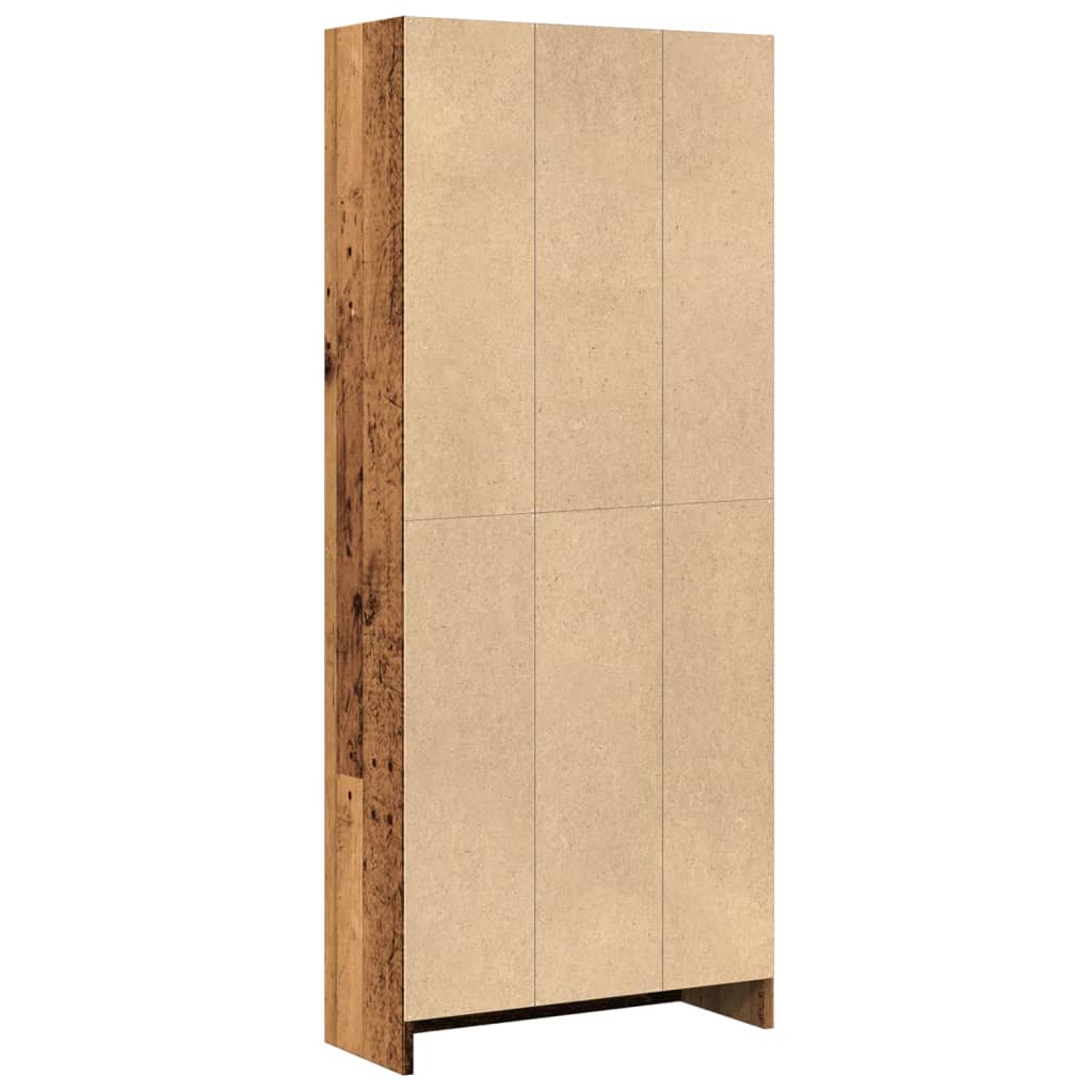vidaXL Regał, stare drewno, 60x24x143 cm, materiał drewnopochodny