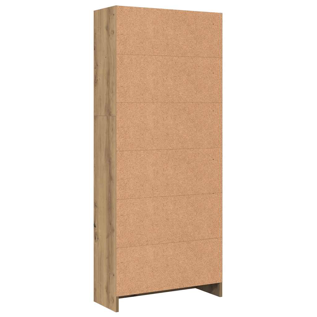 vidaXL Regał, dąb artisian, 60x24x143 cm, materiał drewnopochodny