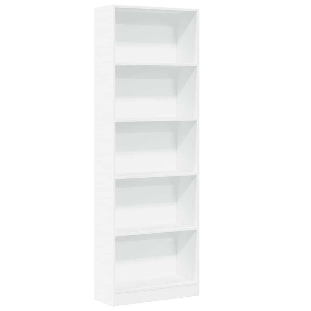 vidaXL Regał na książki biały 60x24x176 cm Drewno konstrukcyjne
