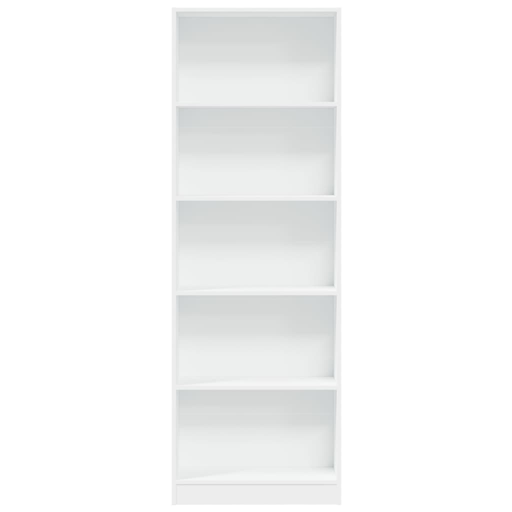 vidaXL Regał na książki biały 60x24x176 cm Drewno konstrukcyjne
