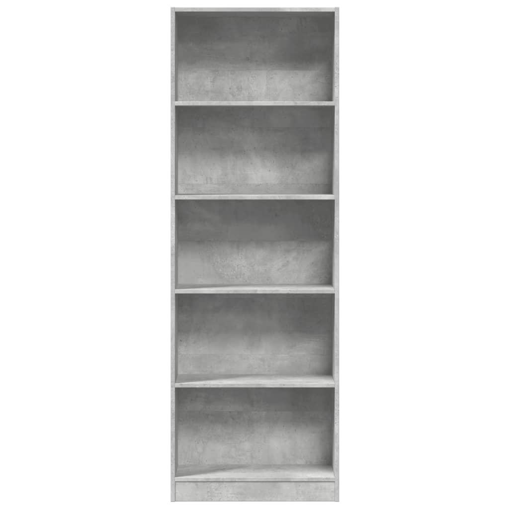vidaXL Regał, szarość betonu, 60x24x176 cm, materiał drewnopochodny