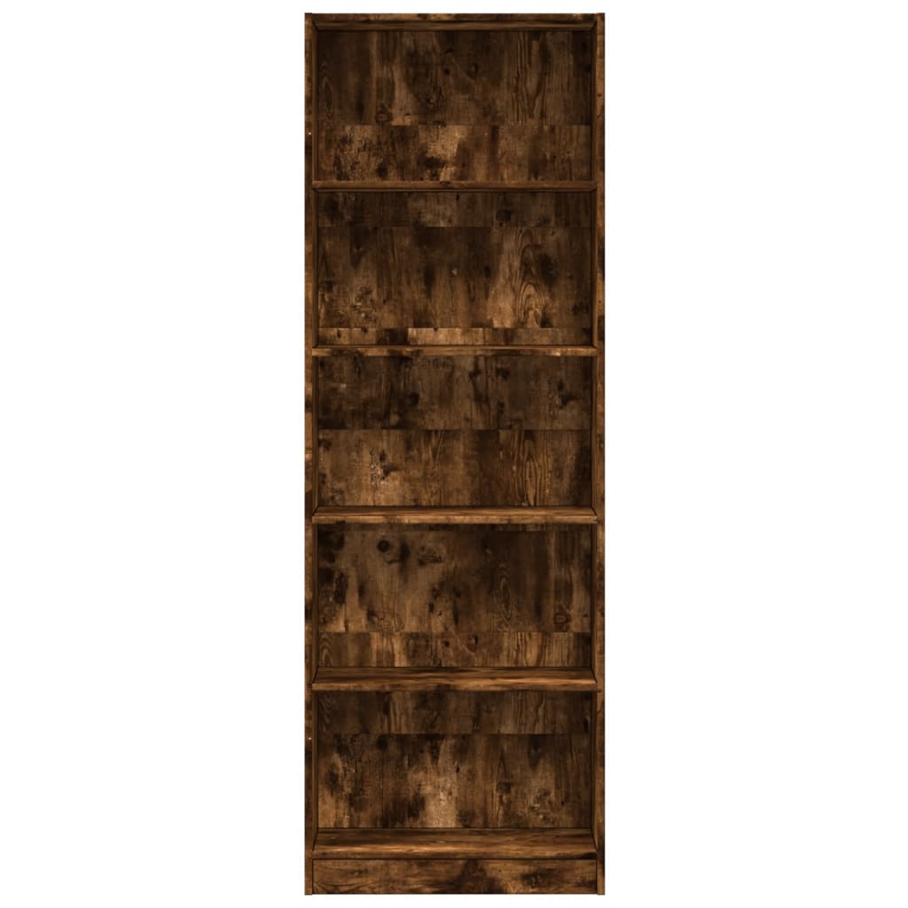 vidaXL Regał, przydymiony dąb, 60x24x176 cm, materiał drewnopochodny