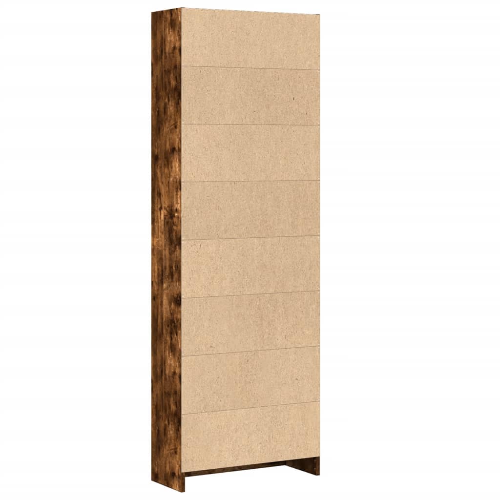 vidaXL Regał, przydymiony dąb, 60x24x176 cm, materiał drewnopochodny