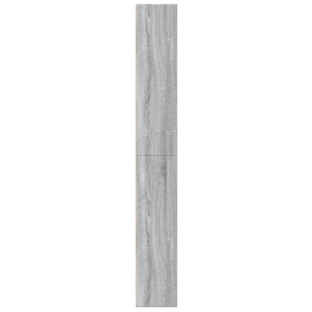 vidaXL Regał, szary dąb sonoma, 60x24x176 cm, materiał drewnopochodny
