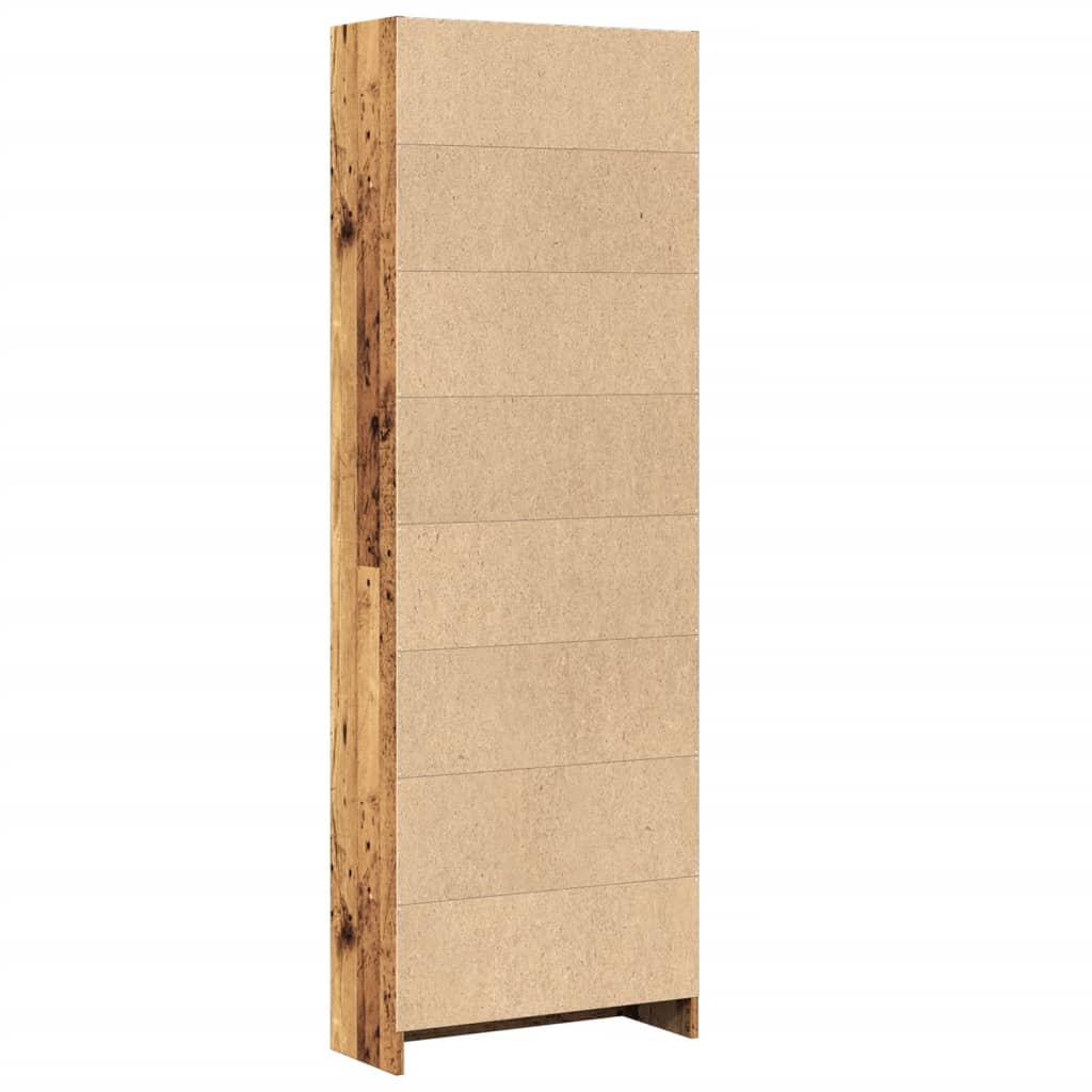 vidaXL Regał, stare drewno, 60x24x176 cm, materiał drewnopochodny