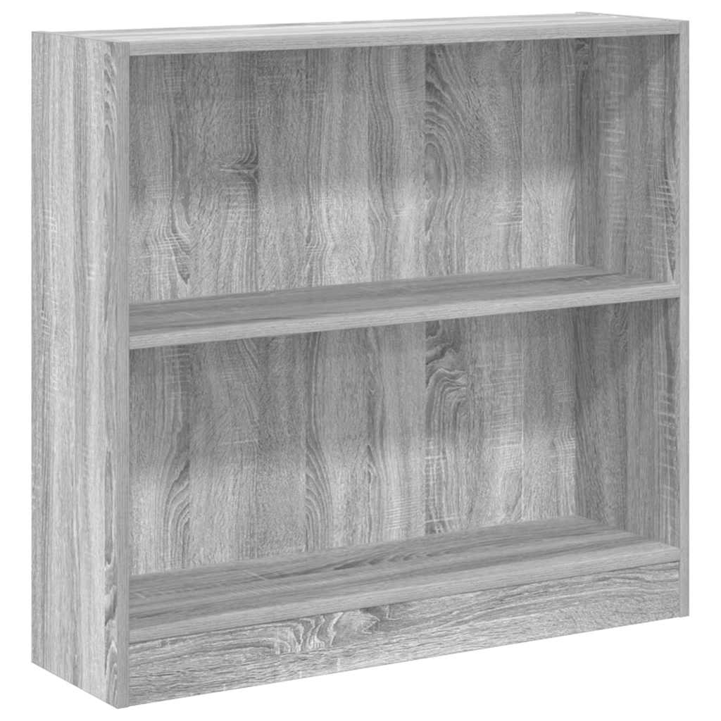 vidaXL Regał, szary dąb sonoma, 80x24x76 cm, materiał drewnopochodny