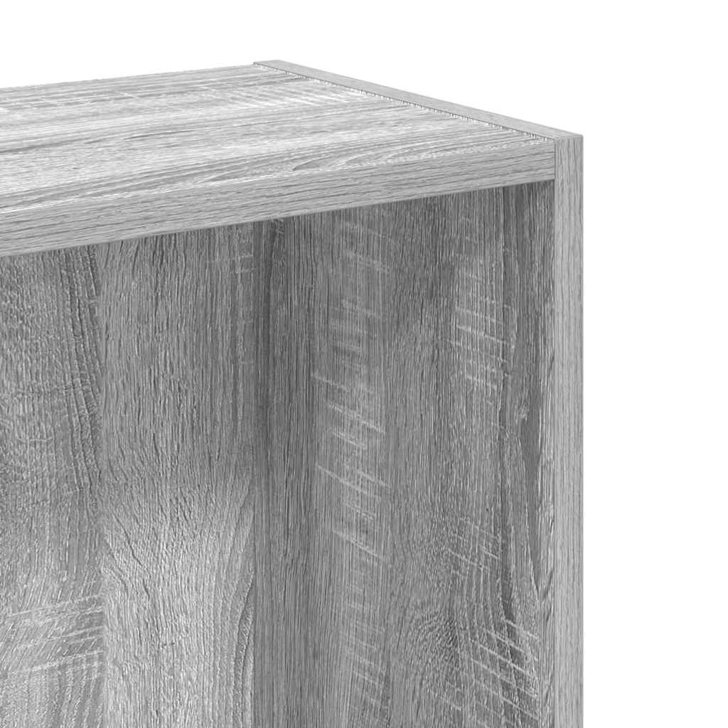 vidaXL Regał, szary dąb sonoma, 80x24x76 cm, materiał drewnopochodny