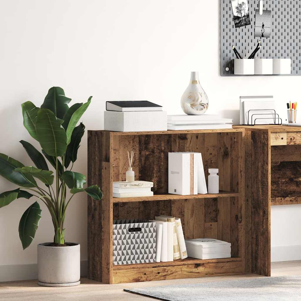 vidaXL Regał, stare drewno, 80x24x76 cm, materiał drewnopochodny