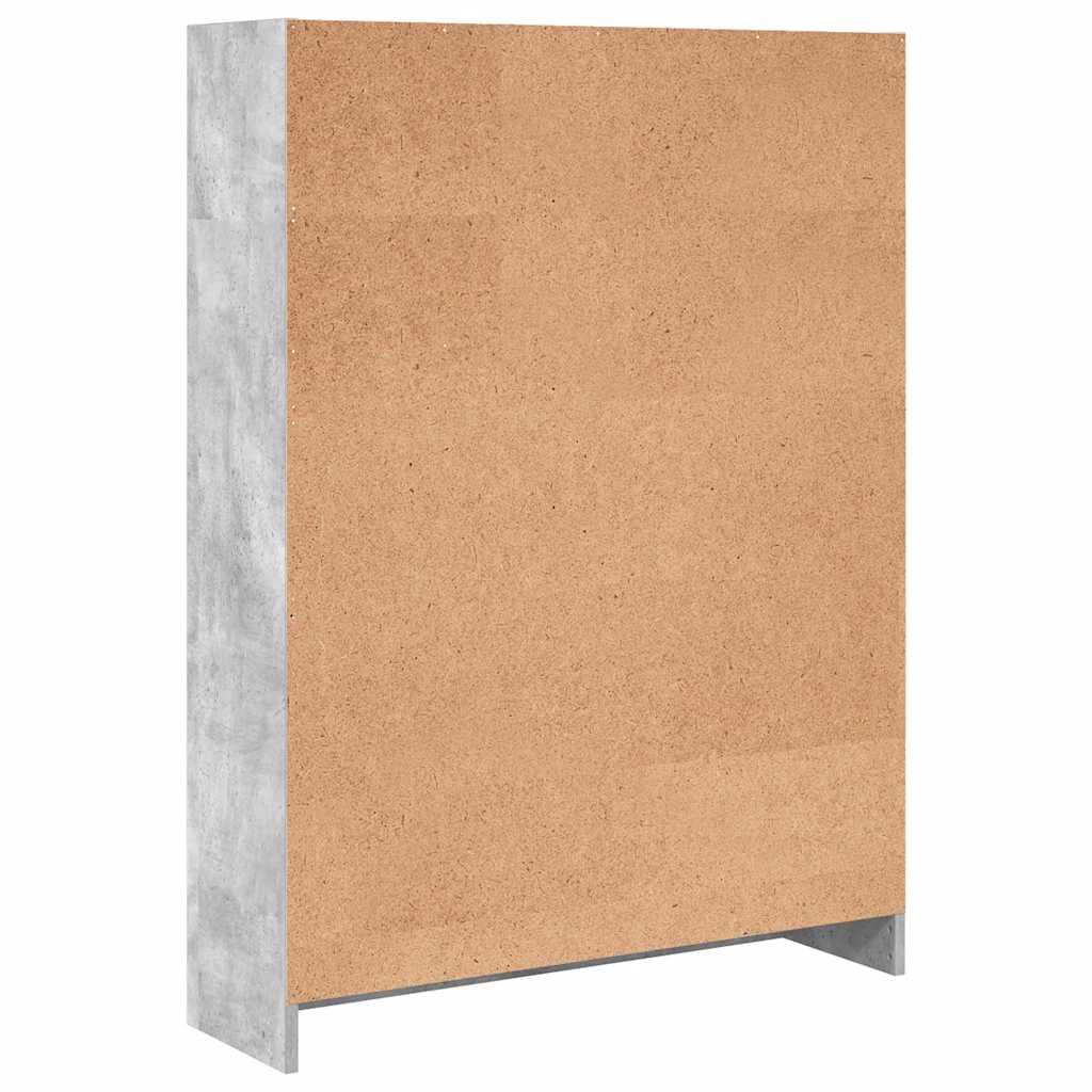 vidaXL Regał, szarość betonu, 80x24x109 cm, materiał drewnopochodny